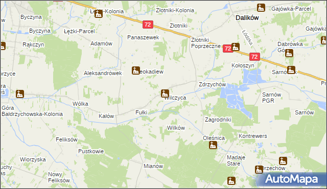 mapa Wilczyca, Wilczyca na mapie Targeo