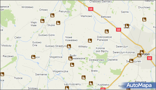 mapa Wilkęsy, Wilkęsy na mapie Targeo