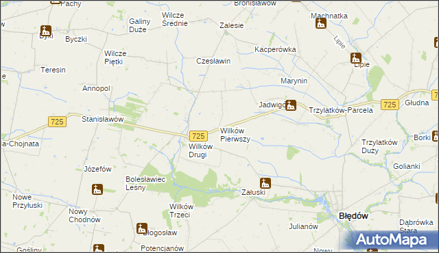 mapa Wilków Pierwszy, Wilków Pierwszy na mapie Targeo