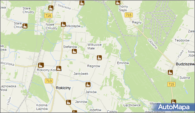 mapa Wilkucice Duże, Wilkucice Duże na mapie Targeo