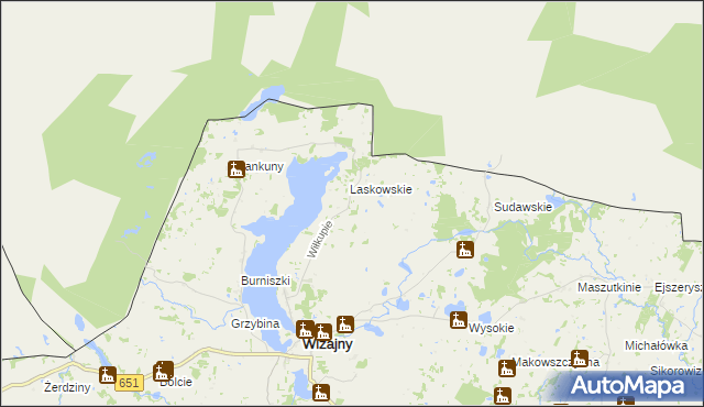 mapa Wiłkupie, Wiłkupie na mapie Targeo