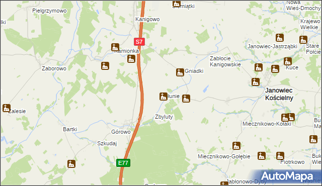 mapa Wiłunie, Wiłunie na mapie Targeo