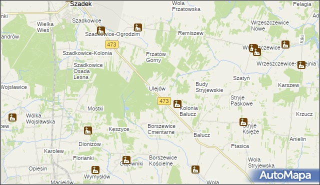 mapa Wincentów gmina Łask, Wincentów gmina Łask na mapie Targeo