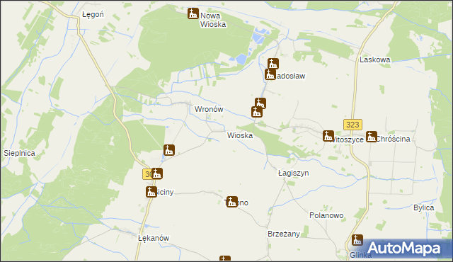 mapa Wioska gmina Niechlów, Wioska gmina Niechlów na mapie Targeo