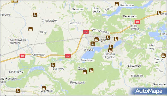 mapa Wioska gmina Skępe, Wioska gmina Skępe na mapie Targeo