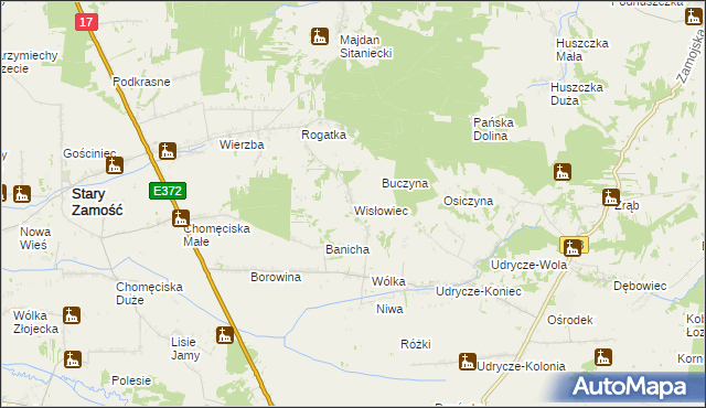 mapa Wisłowiec, Wisłowiec na mapie Targeo