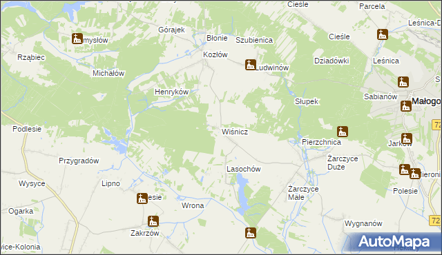 mapa Wiśnicz, Wiśnicz na mapie Targeo