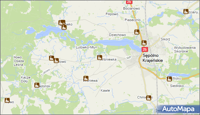 mapa Wiśniewka, Wiśniewka na mapie Targeo