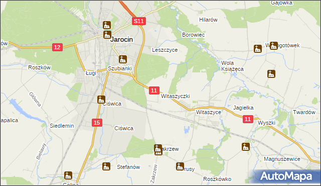 mapa Witaszyczki, Witaszyczki na mapie Targeo