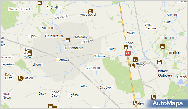 mapa Witawa, Witawa na mapie Targeo