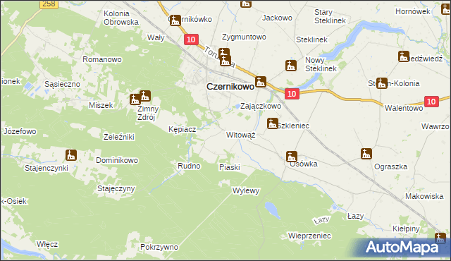 mapa Witowąż, Witowąż na mapie Targeo