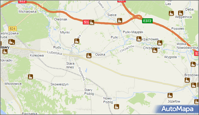 mapa Witowice gmina Końskowola, Witowice gmina Końskowola na mapie Targeo