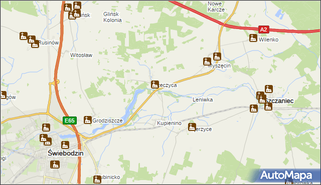 mapa Wityń, Wityń na mapie Targeo