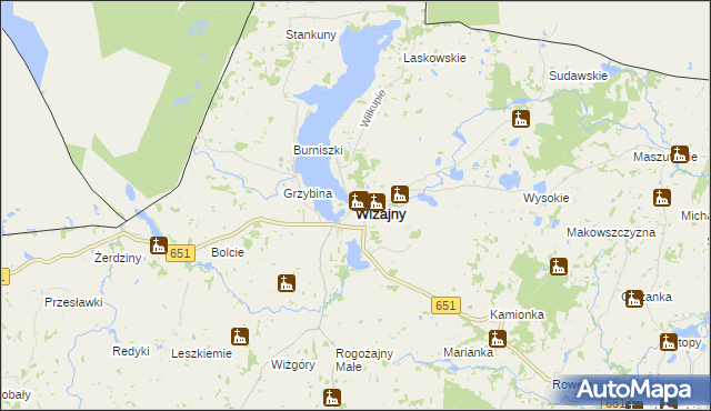 mapa Wiżajny, Wiżajny na mapie Targeo