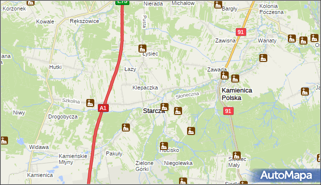 mapa Własna, Własna na mapie Targeo