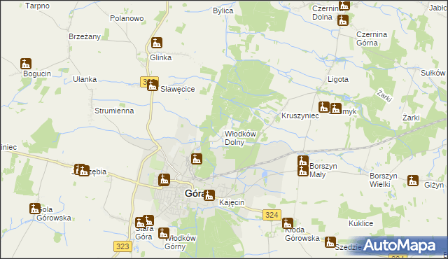 mapa Włodków Dolny, Włodków Dolny na mapie Targeo