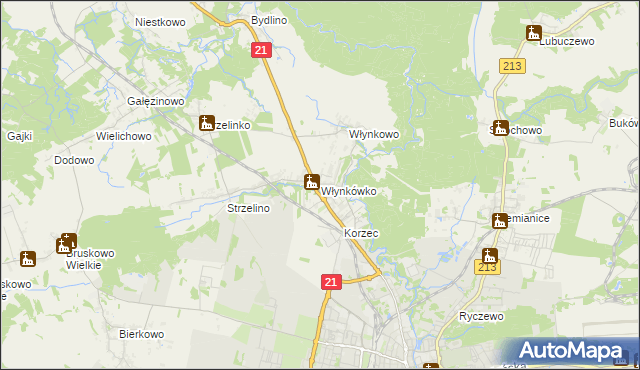 mapa Włynkówko, Włynkówko na mapie Targeo