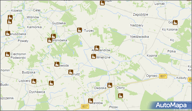 mapa Wnętrzne, Wnętrzne na mapie Targeo