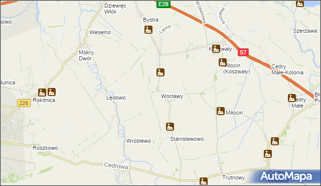 mapa Wocławy, Wocławy na mapie Targeo