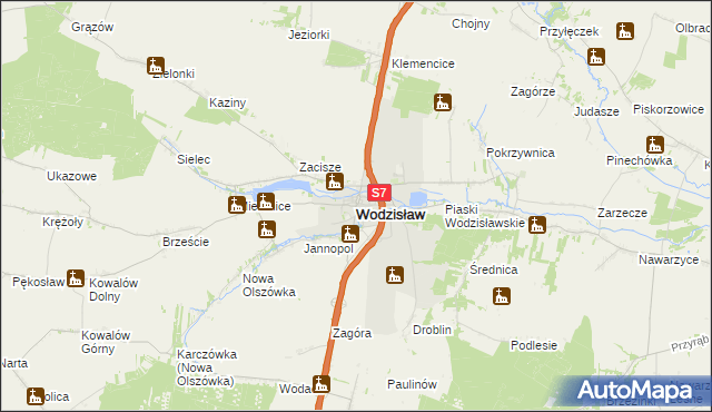 mapa Wodzisław, Wodzisław na mapie Targeo