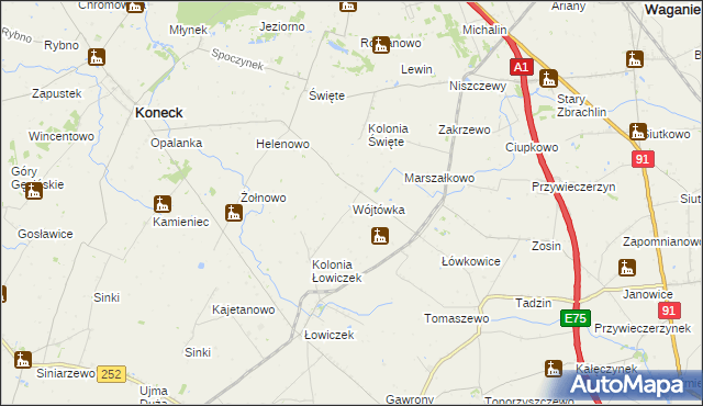 mapa Wójtówka gmina Bądkowo, Wójtówka gmina Bądkowo na mapie Targeo