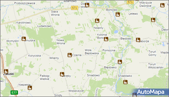 mapa Wola Błędowska gmina Pomiechówek, Wola Błędowska gmina Pomiechówek na mapie Targeo
