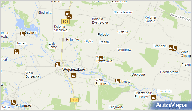 mapa Wola Bystrzycka, Wola Bystrzycka na mapie Targeo