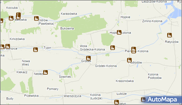 mapa Wola Gródecka, Wola Gródecka na mapie Targeo