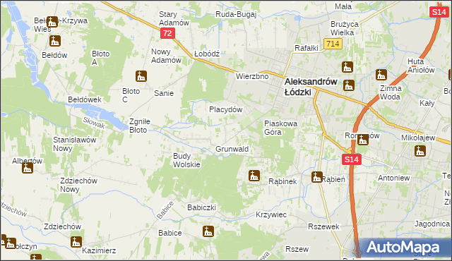 mapa Wola Grzymkowa, Wola Grzymkowa na mapie Targeo