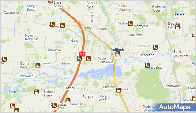 mapa Wola Gutowska, Wola Gutowska na mapie Targeo