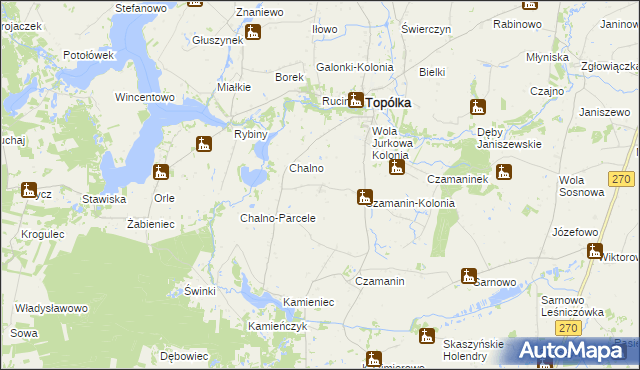 mapa Wola Jurkowa, Wola Jurkowa na mapie Targeo