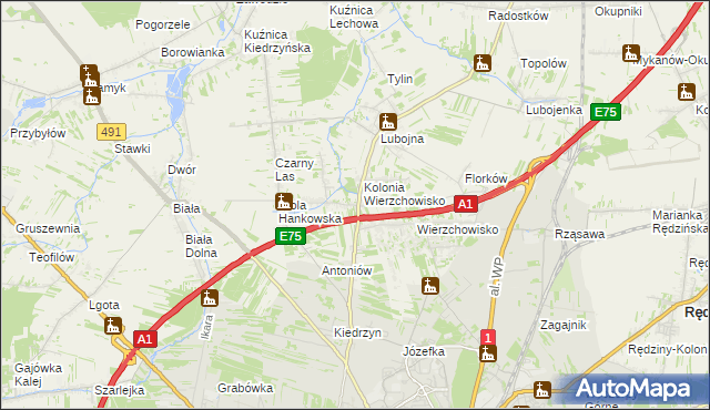 mapa Wola Kiedrzyńska, Wola Kiedrzyńska na mapie Targeo