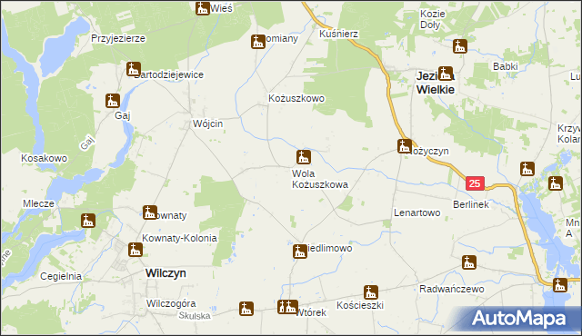 mapa Wola Kożuszkowa, Wola Kożuszkowa na mapie Targeo