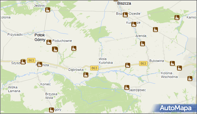 mapa Wola Kulońska, Wola Kulońska na mapie Targeo