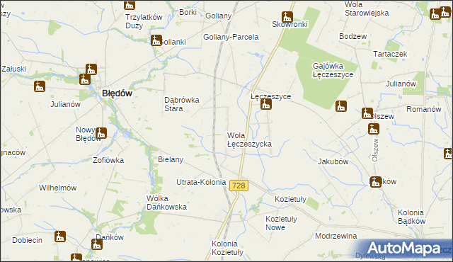 mapa Wola Łęczeszycka, Wola Łęczeszycka na mapie Targeo