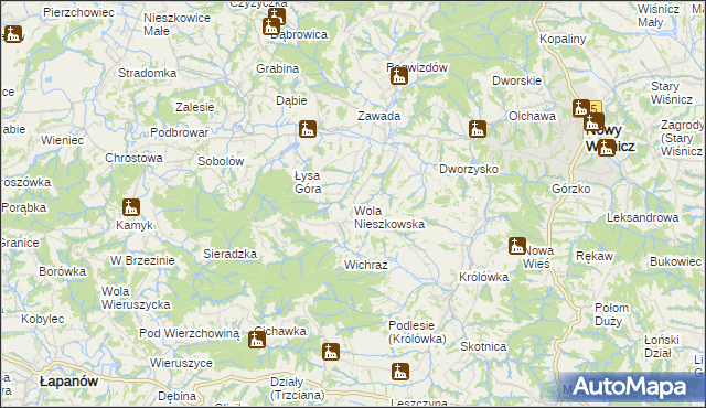 mapa Wola Nieszkowska, Wola Nieszkowska na mapie Targeo