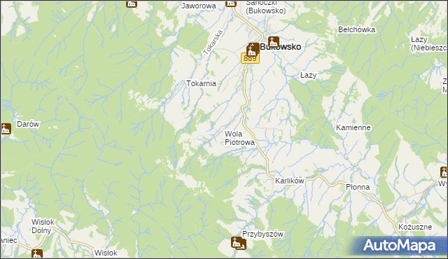 mapa Wola Piotrowa, Wola Piotrowa na mapie Targeo