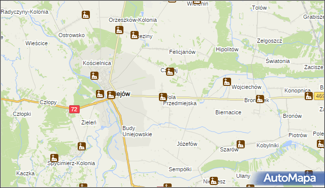 mapa Wola Przedmiejska, Wola Przedmiejska na mapie Targeo