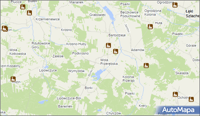 mapa Wola Przerębska, Wola Przerębska na mapie Targeo