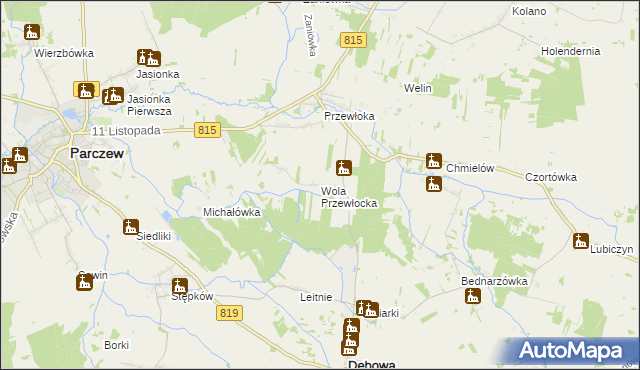 mapa Wola Przewłocka, Wola Przewłocka na mapie Targeo