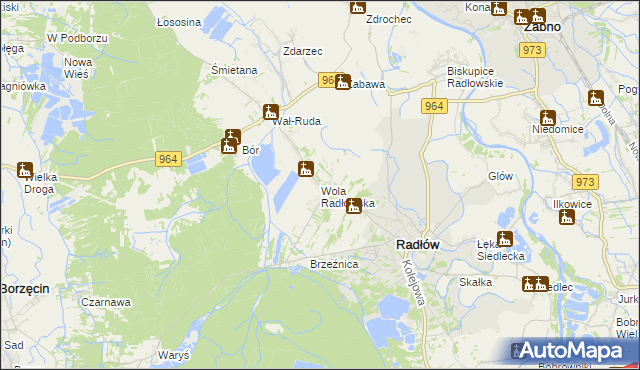 mapa Wola Radłowska, Wola Radłowska na mapie Targeo