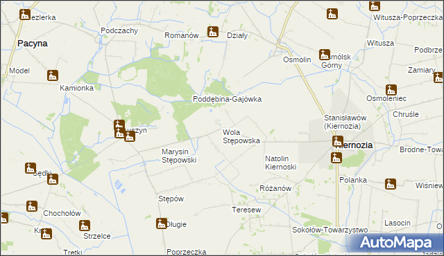 mapa Wola Stępowska, Wola Stępowska na mapie Targeo