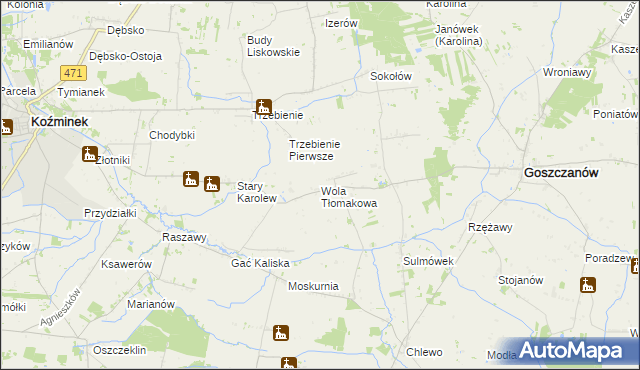 mapa Wola Tłomakowa, Wola Tłomakowa na mapie Targeo