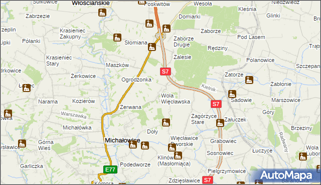 mapa Wola Więcławska, Wola Więcławska na mapie Targeo