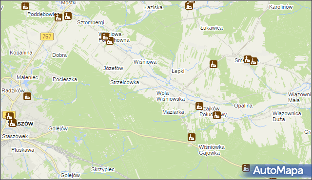 mapa Wola Wiśniowska, Wola Wiśniowska na mapie Targeo