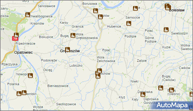 mapa Wola Żelichowska, Wola Żelichowska na mapie Targeo