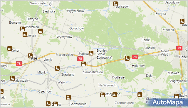 mapa Wola Żydowska, Wola Żydowska na mapie Targeo