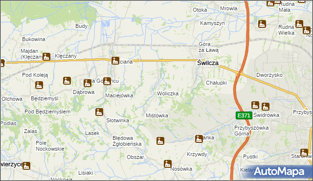 mapa Woliczka, Woliczka na mapie Targeo