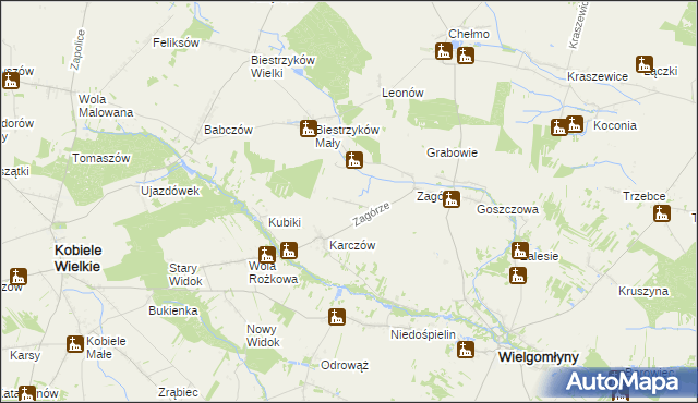 mapa Wólka Bankowa, Wólka Bankowa na mapie Targeo