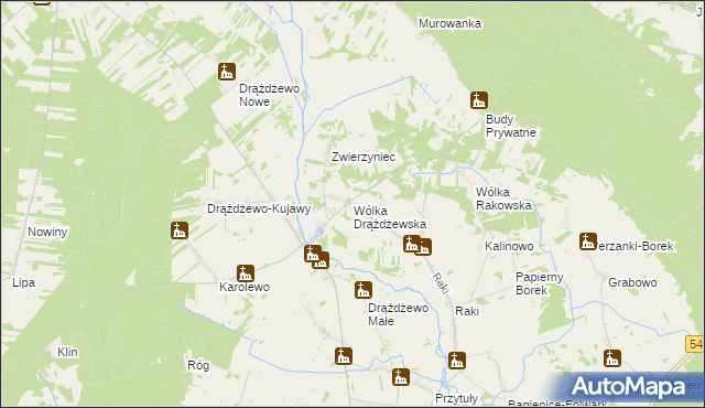 mapa Wólka Drążdżewska, Wólka Drążdżewska na mapie Targeo